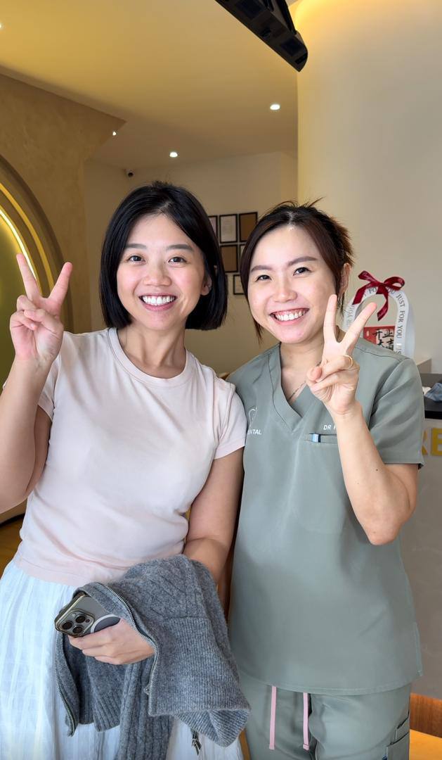 Satisfied Angel Aligner patient testimonial at AERIS Dental Puchong